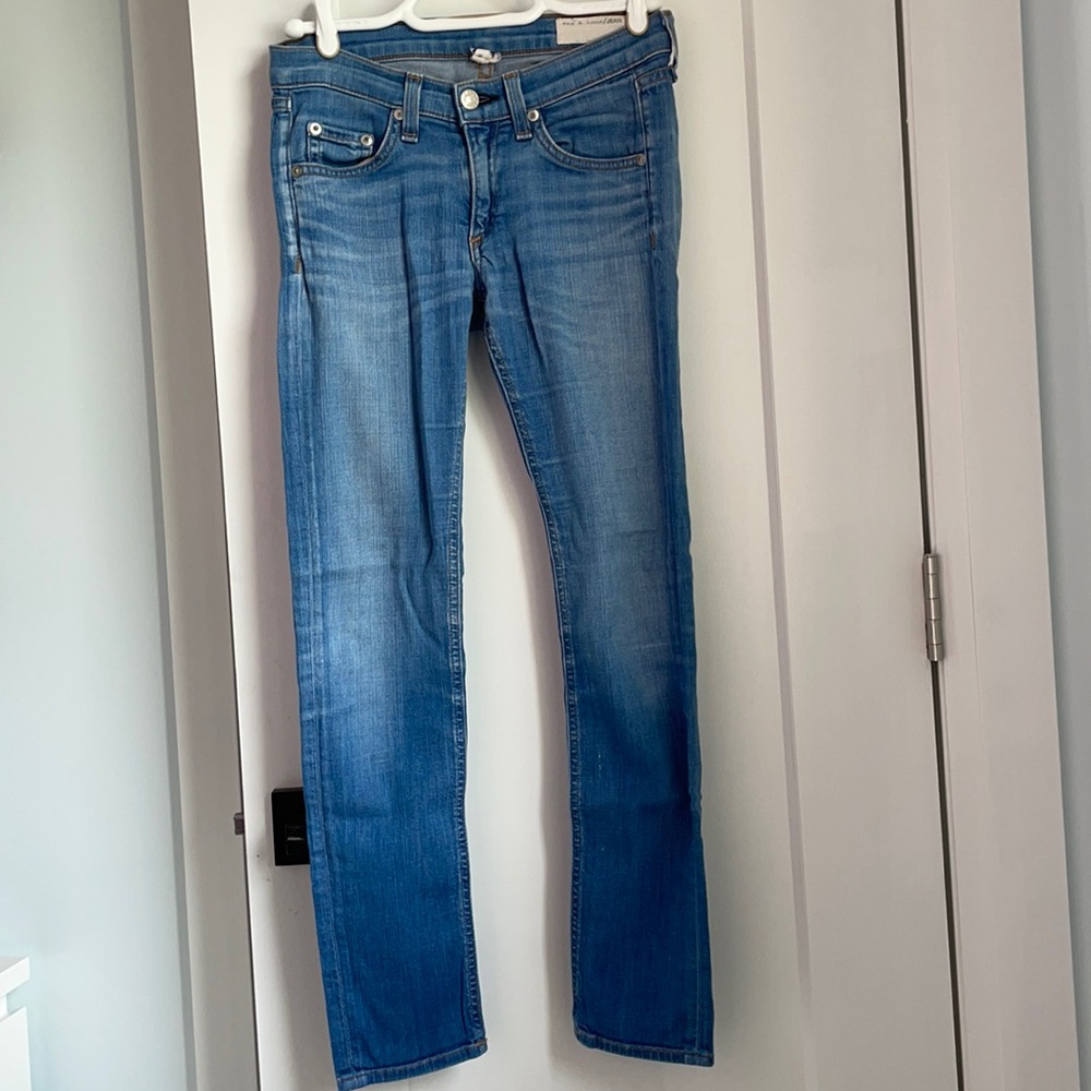 RAG & BONE Low Rise Skinny Jeans / Jeggings Blue Wash